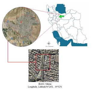 Figure 2. Location of the study area in Tehran.