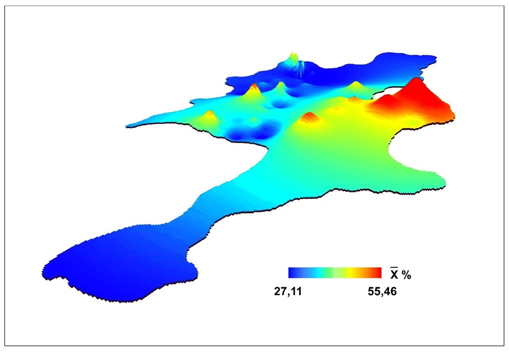 Figure 13. Cumulative distribution of all PTEs at the Libiola dump-field.