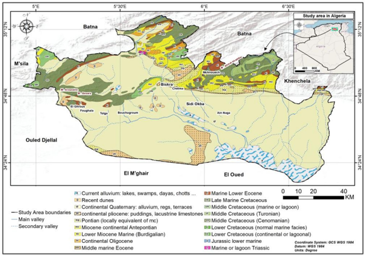 Figure 4. Geological regional features (Selahdja, 2024).