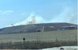 Figure 1. Fire at Rudeni landfill.